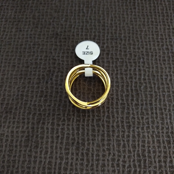 BRONZE Oro Double✌️Criss Cross🔀 Ring - Sz 7 - Picture 12 of 16